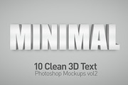 Clean 3D Photoshop Text Mockups Vol2, a Mockup by Creative Graphics (Thumbnail 9 of 10)