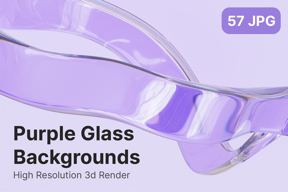 Purple Glass 3D Abstract Backgrounds, a Graphic by LarysaZabrotskaya (Photo 1 of 8)