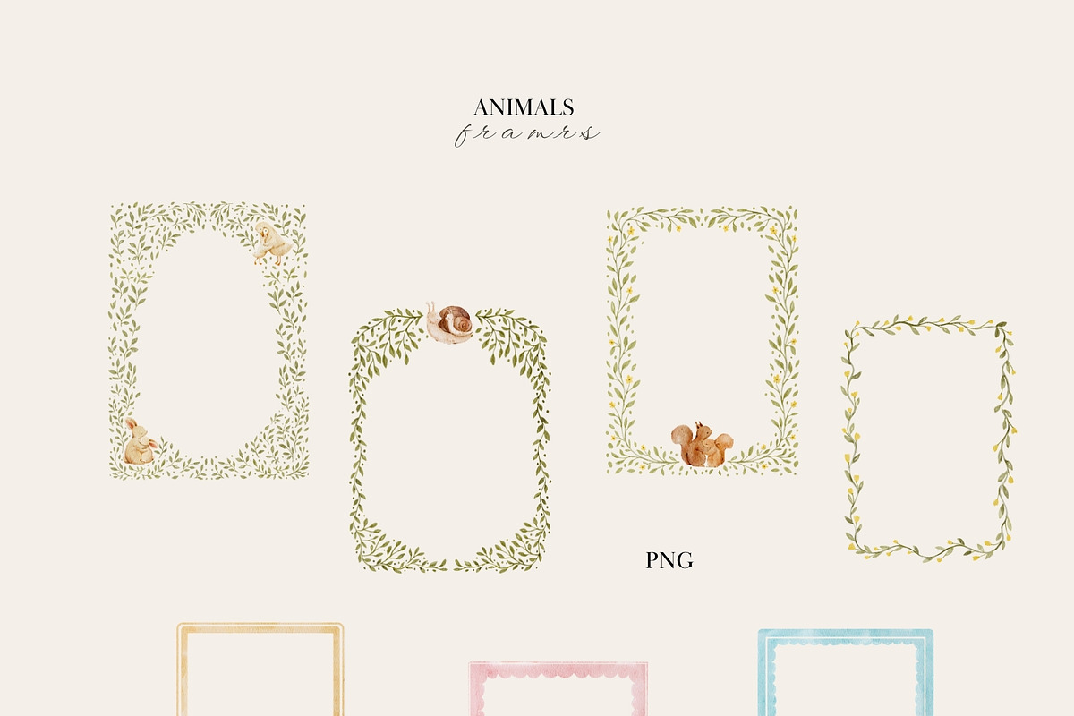 Watercolor Woodland Mom & Baby Set, an Animal Illustration by Jenteva Art (Photo 5 of 14)