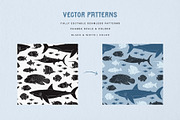 Sealife Silhouettes Illustration Set, an Animal Illustration by rouxsupplyco (Thumbnail 13 of 16)