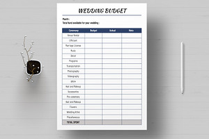 Wedding Budget Template, a Stationery Template by MightyDesign