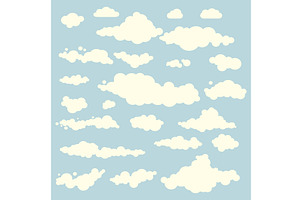 Vector Illustration Of Clouds