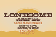 LONESOME - Spaghetti Western Serif, a Font by TWRUSHING (Thumbnail 1 of 2)