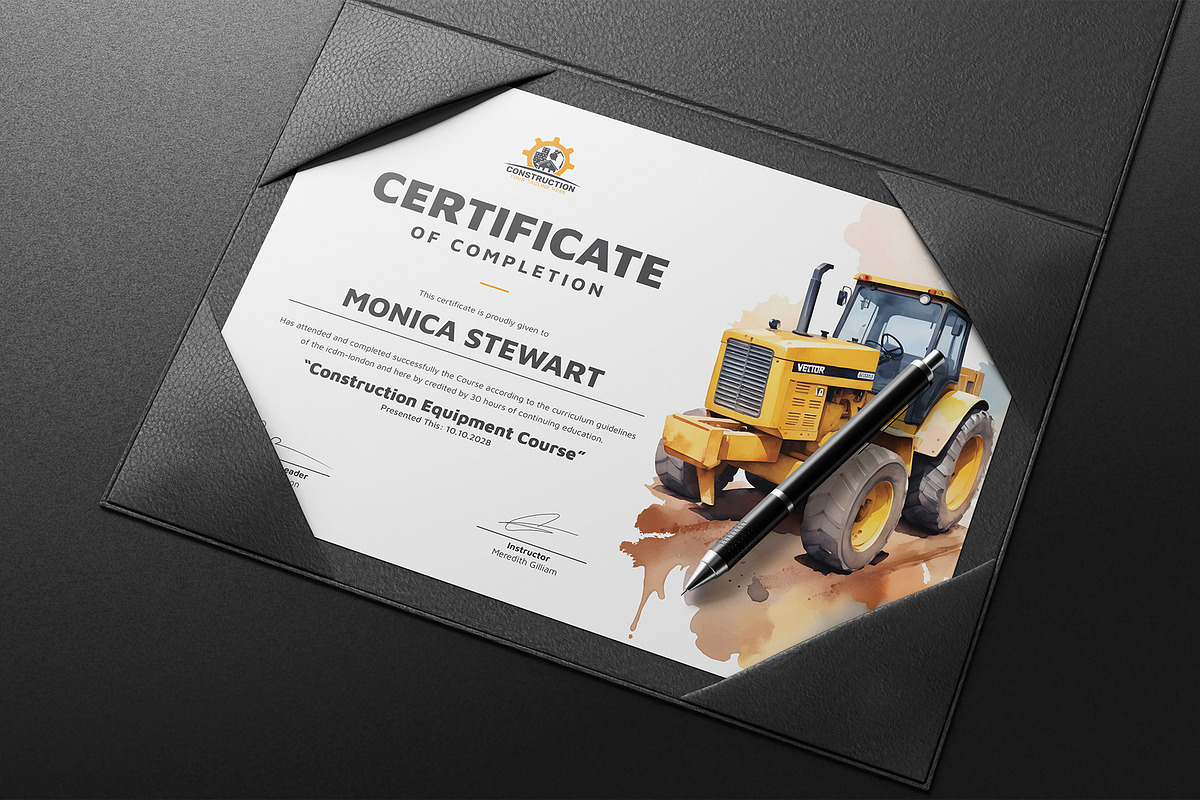 Equipment Operator Certificate, a Stationery Template by DesignDevisers (Photo 7 of 10)