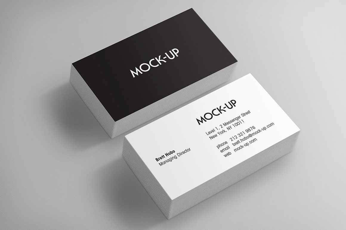 Business Card Mockups, a Print Template by Design Assets