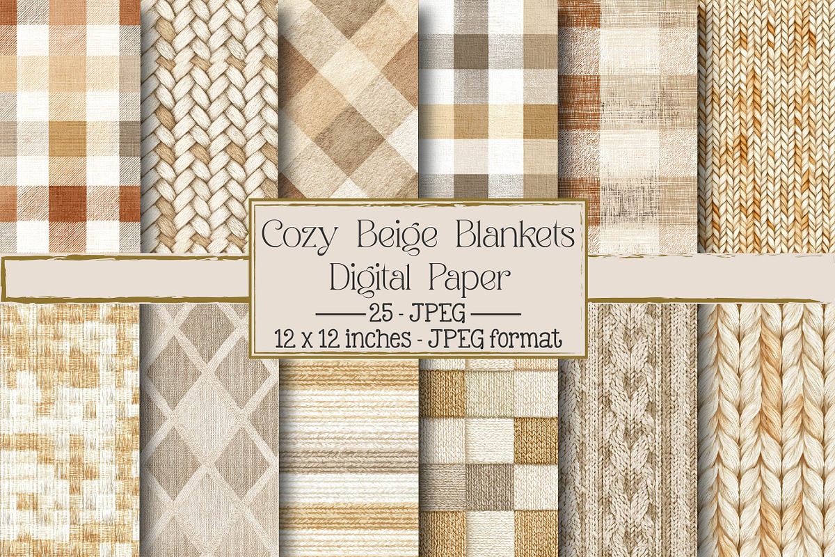 Cozy Beige Blankets, an Illustration by DreamPrint404 (Photo 1 of 4)