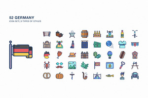 Germany country icon set