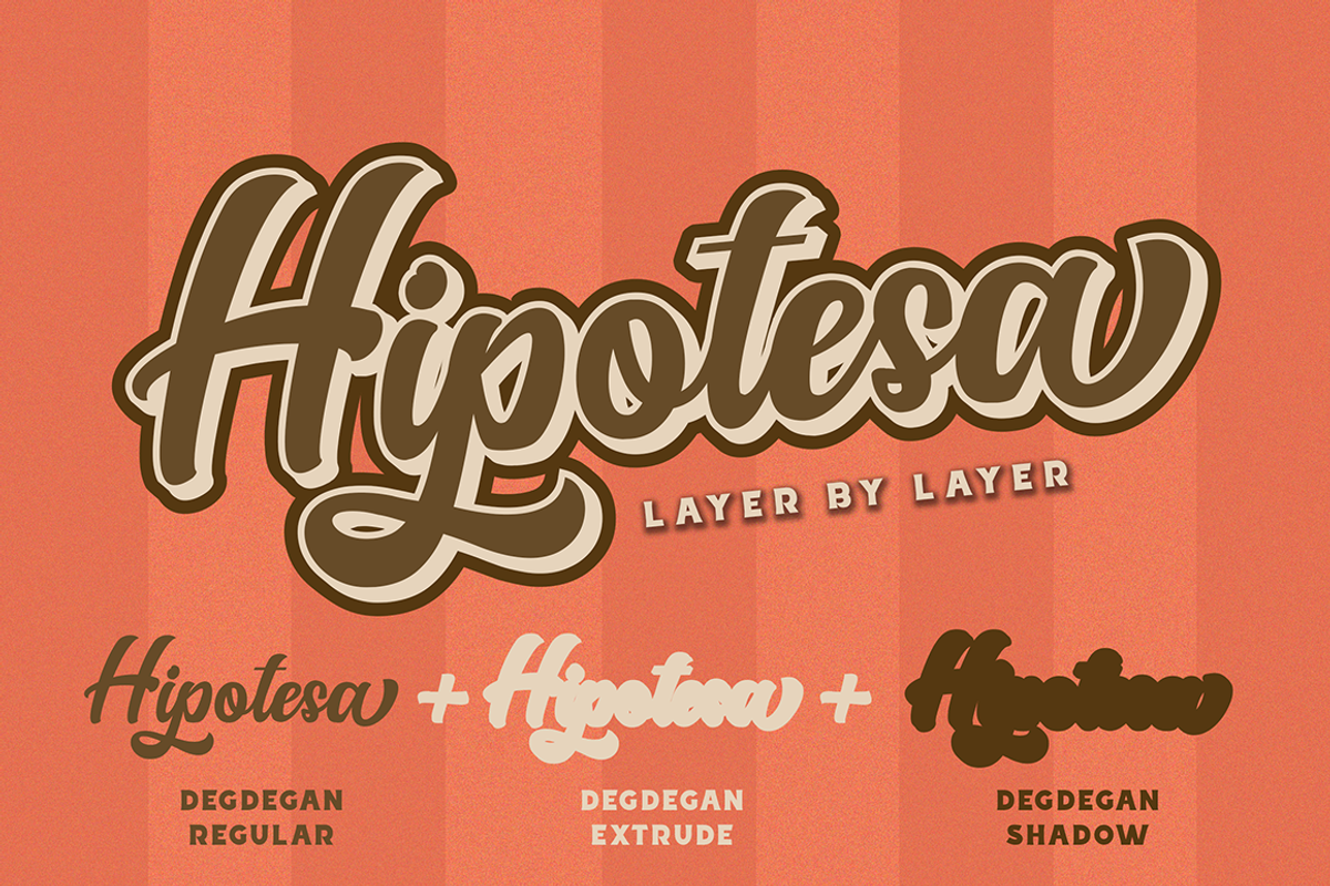 Degdegan Bold Script Retro, a Script Font by Haksen (Photo 8 of 11)