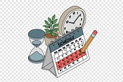 Calendar Schedule & Time Management, an Object Illustration by Partikusi Design (Thumbnail 3 of 3)