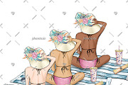 Poolside Watercolor Cliparts, an Illustration by Phantasia Design (Thumbnail 7 of 8)