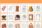 50 Thanksgiving Coloring Pages, an Object Illustration by Daffodil Dream Studio (Thumbnail 5 of 13)