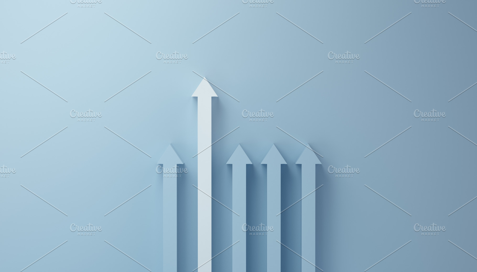 White arrow protruding from the othe, a Business Photo by Zama Studio