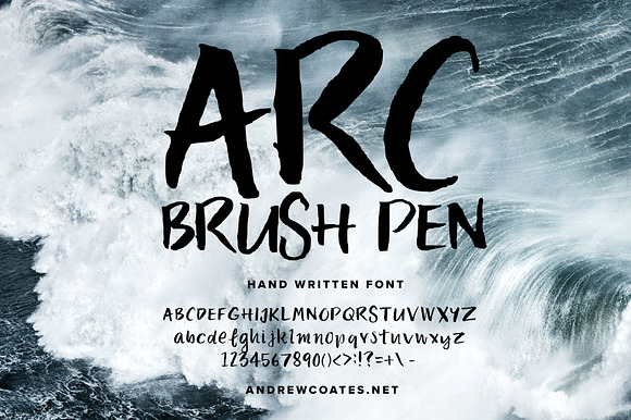 Font: ARC Brush Pen preview 6