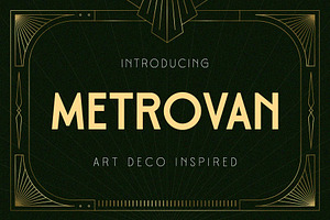 Metrovan - Art Deco Style, a Sans Serif Font by Novitype