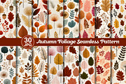 Autumn Foliage Seamless Pattern, a Pattern Graphic by Dream Creation (Thumbnail 1 of 6)