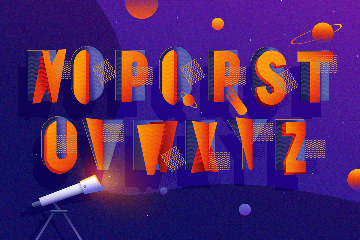 Space Voyage - Retro Design Toolkit, an Object Illustration by Polar Vectors (Photo 3 of 23)