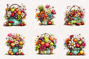Whimsical Summer Picnic Basket Clipa, an Illustration by CreationArt (Thumbnail 5 of 7)
