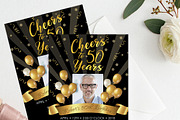 50th Birthday Invitation Black Gold, an Invitation Template by DreamsClipArt (Thumbnail 3 of 4)