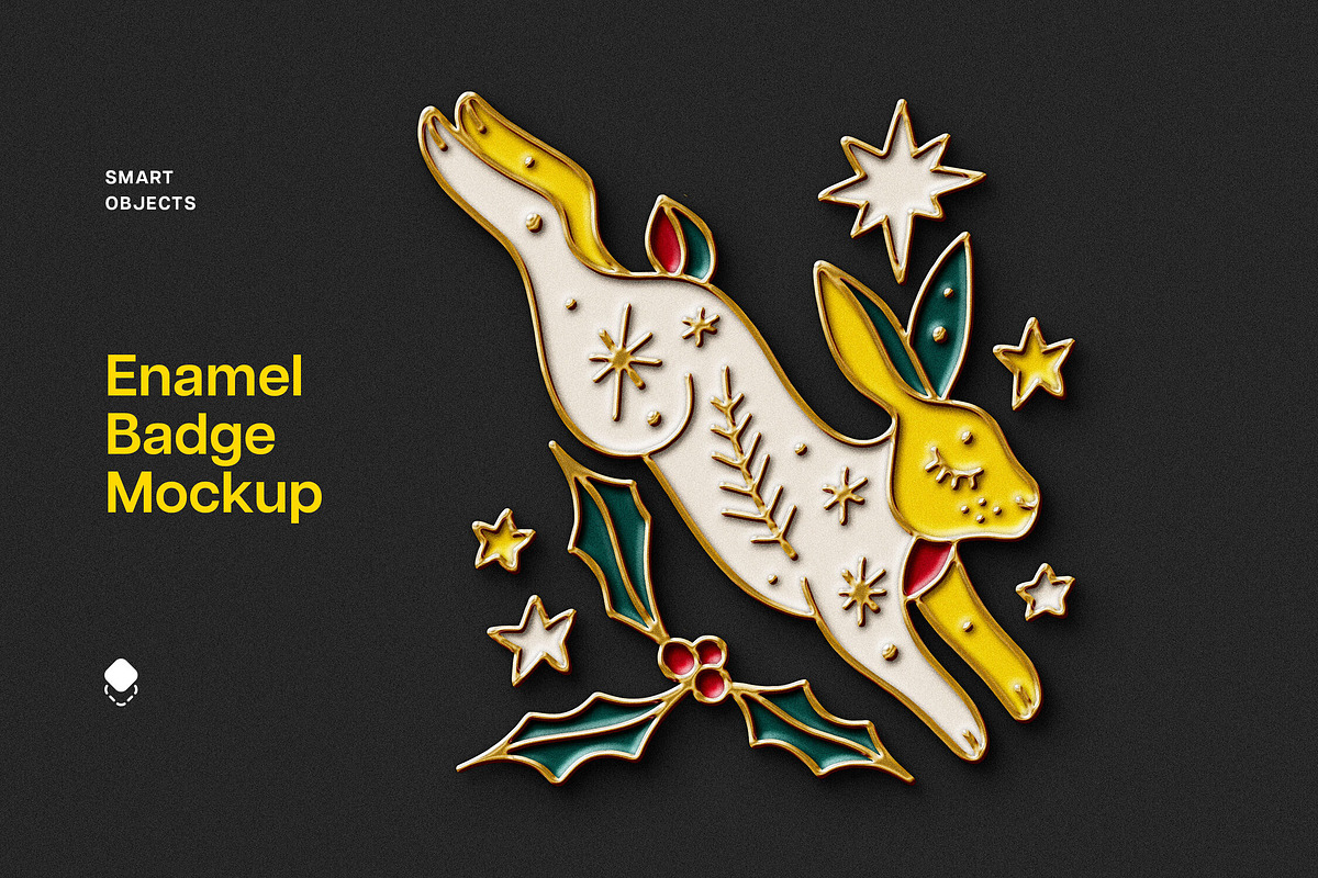 Enamel Badge Mockup, a Product Mockup by Design Squad (Photo 1 of 5)