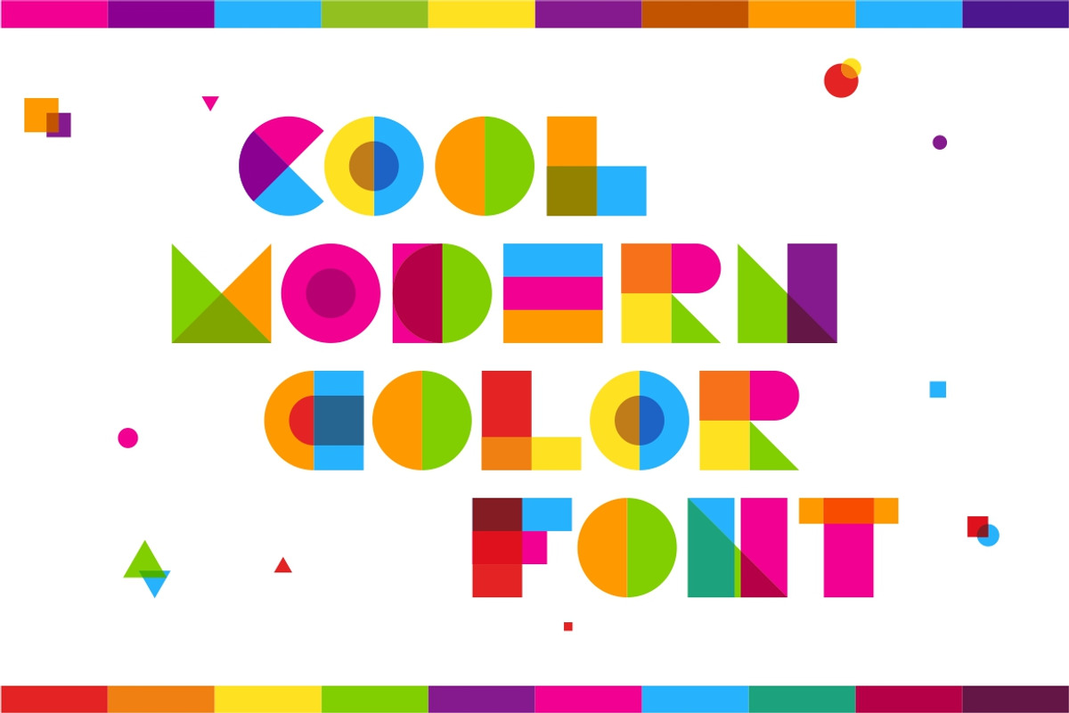 Garis Lengkung - Colorful Font preview 4