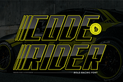 Code Rider | Bold Racing Font, a Font by Denustudios (Thumbnail 1 of 12)
