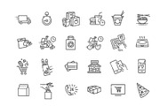 Set of Food Delivery Icons, an Outline Icon by Tettygreen (Thumbnail 2 of 2)
