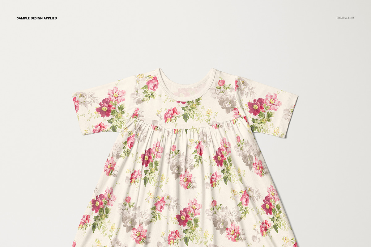 Short Sleeve Swing Dress Mockup Set, a Shirt Mockup by creatsy5 (Photo 4 of 10)