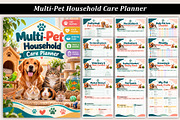 Multi-Pet Household Care Planner, a Stationery Template by Designmela01 (Thumbnail 1 of 4)
