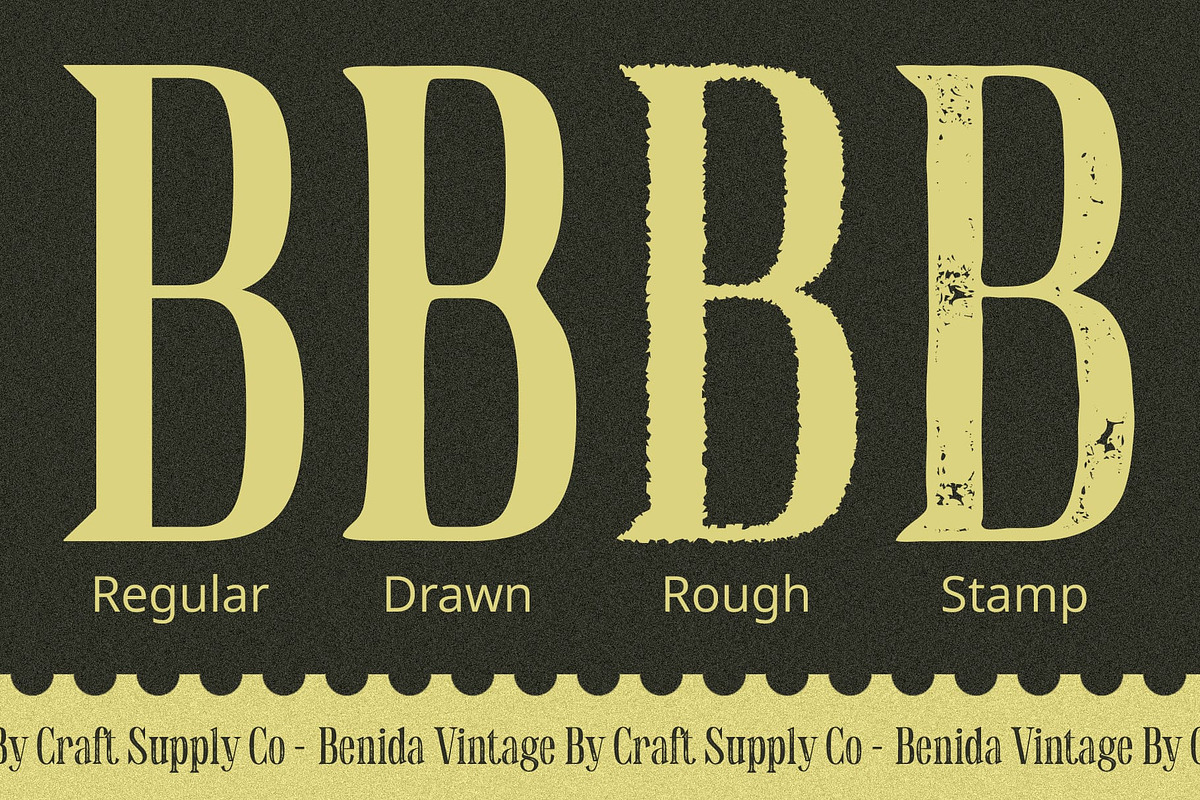 Benida Vintage, a Font by Craft Supply Co. (Photo 2 of 8)