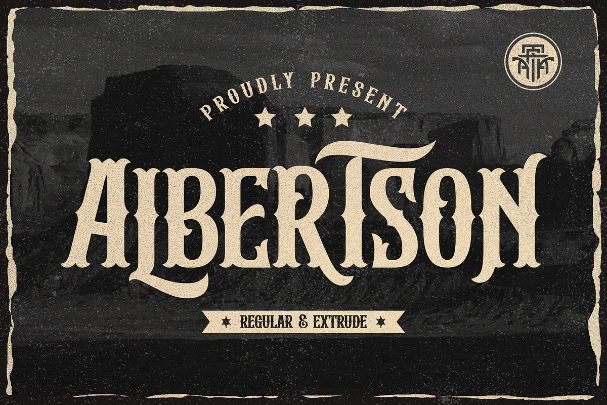 Albertson - Vintage Font, a Serif Font by Arterfak Project (Photo 2 of 13)