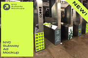 NYC Subway Billboard Mockup, an Advertising Mockup by NYC Billboard Mockups (Thumbnail 1 of 2)