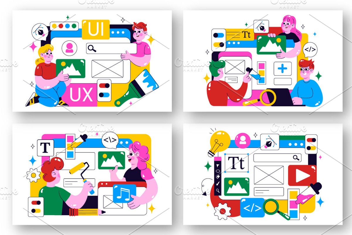 10 Ui Ux Design Vector Illustration, a Technology Illustration by denayunebgt (Photo 3 of 4)