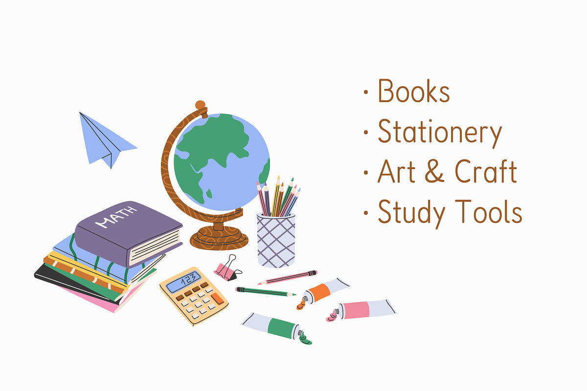 100+ School Supplies Clipart Kit, an Education Illustration by IuliiaSavko (Photo 8 of 8)