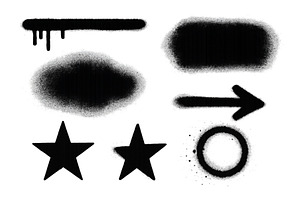 Black spray paint designs including, an Illustration by ZinetroN