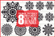 Decorative Mandala Vector Set, an Illustration by hafijul (Thumbnail 1 of 9)