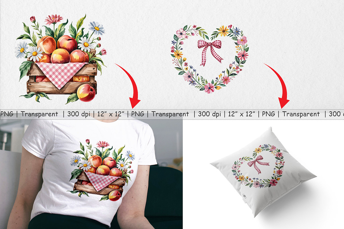 Pink Gingham Summer Florals, a Graphic by Artnoy (Photo 3 of 5)