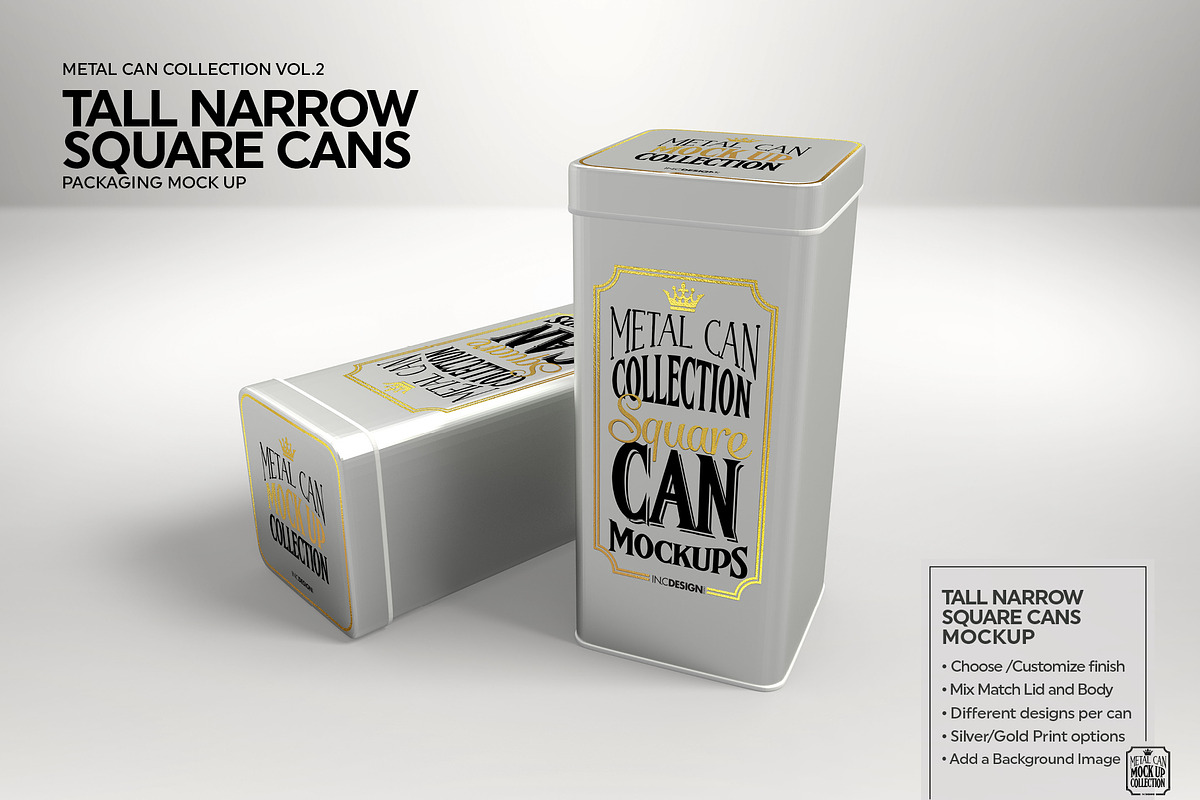 Vol2. Metal Can Mockup Collection, a Cups & Container Mockup by INCDesign (Photo 8 of 23)