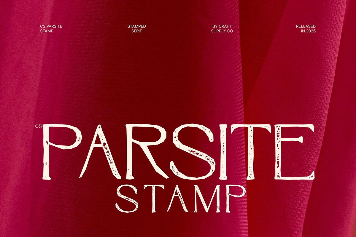 CS Parsite Stamp, a Serif Font by Craft Supply Co. (Photo 1 of 8)