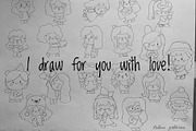 Cute Kawaii Chibi Girls Characters, a Person Illustration by Palau (Thumbnail 9 of 12)