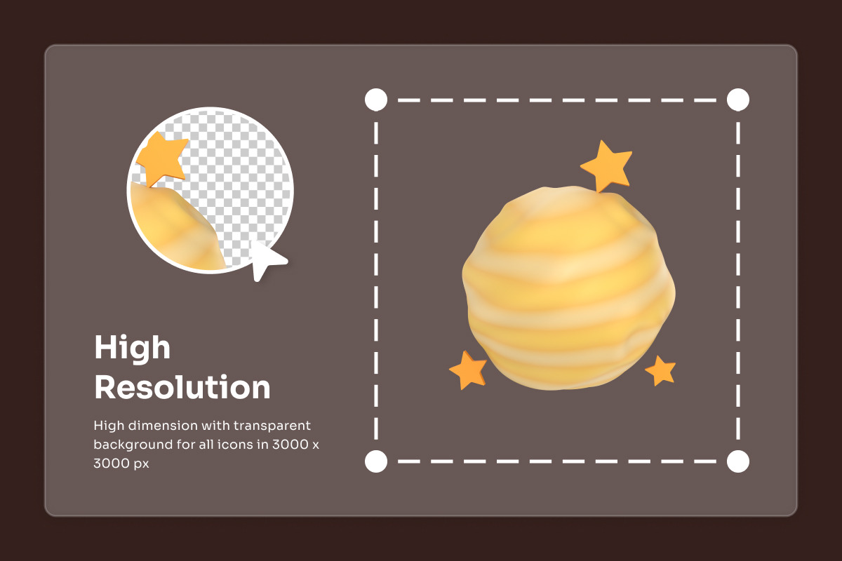 3D Solar System & Planets Icon Set, a Technology Illustration by twinstd (Photo 3 of 6)