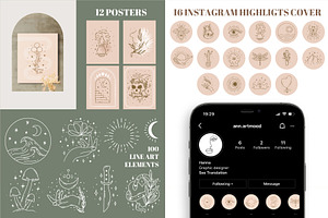 Mystical Line Art Collection