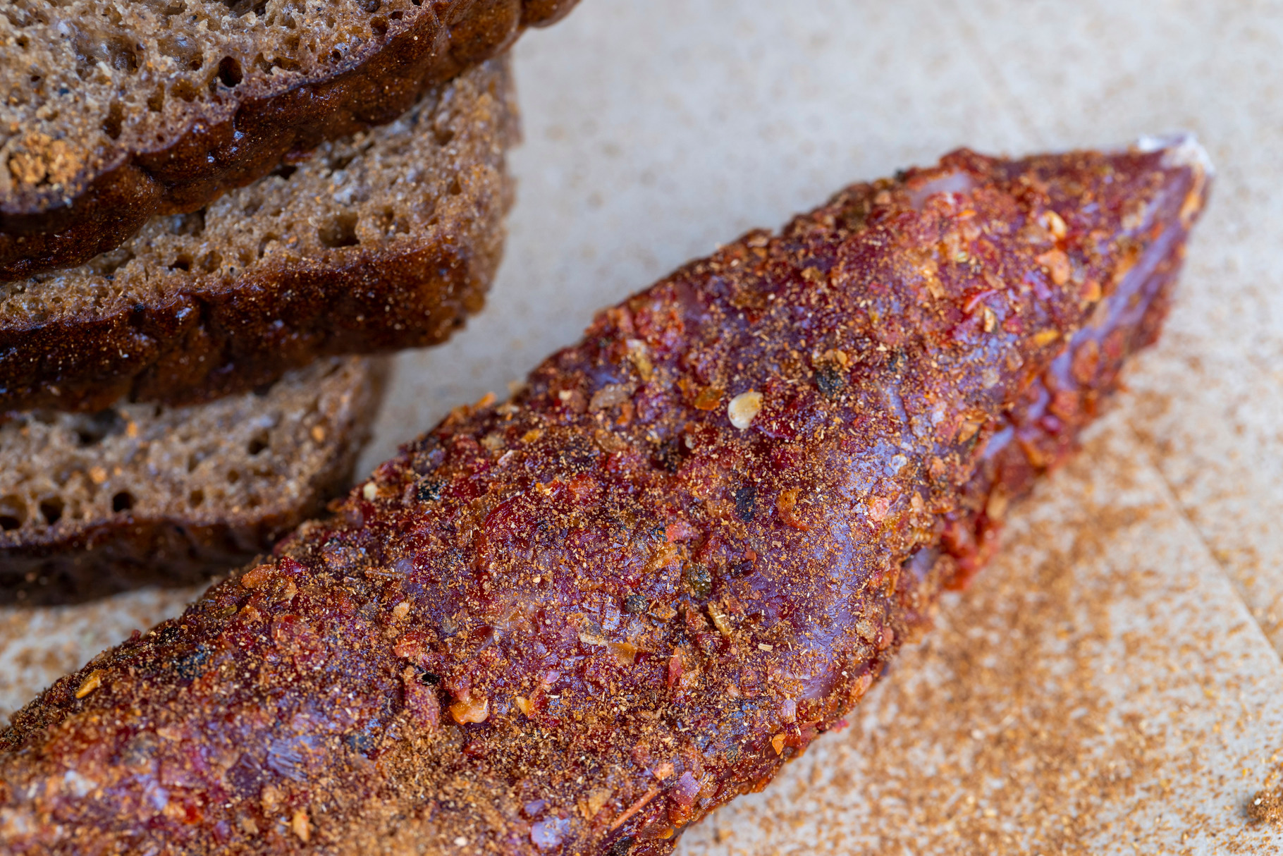 very spicy pork meat with red hot pepper on the table, a Photo by rsooll