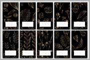 WOW Golden Botanical Patterns, a Pattern Graphic by AndrewPixel (Thumbnail 3 of 7)