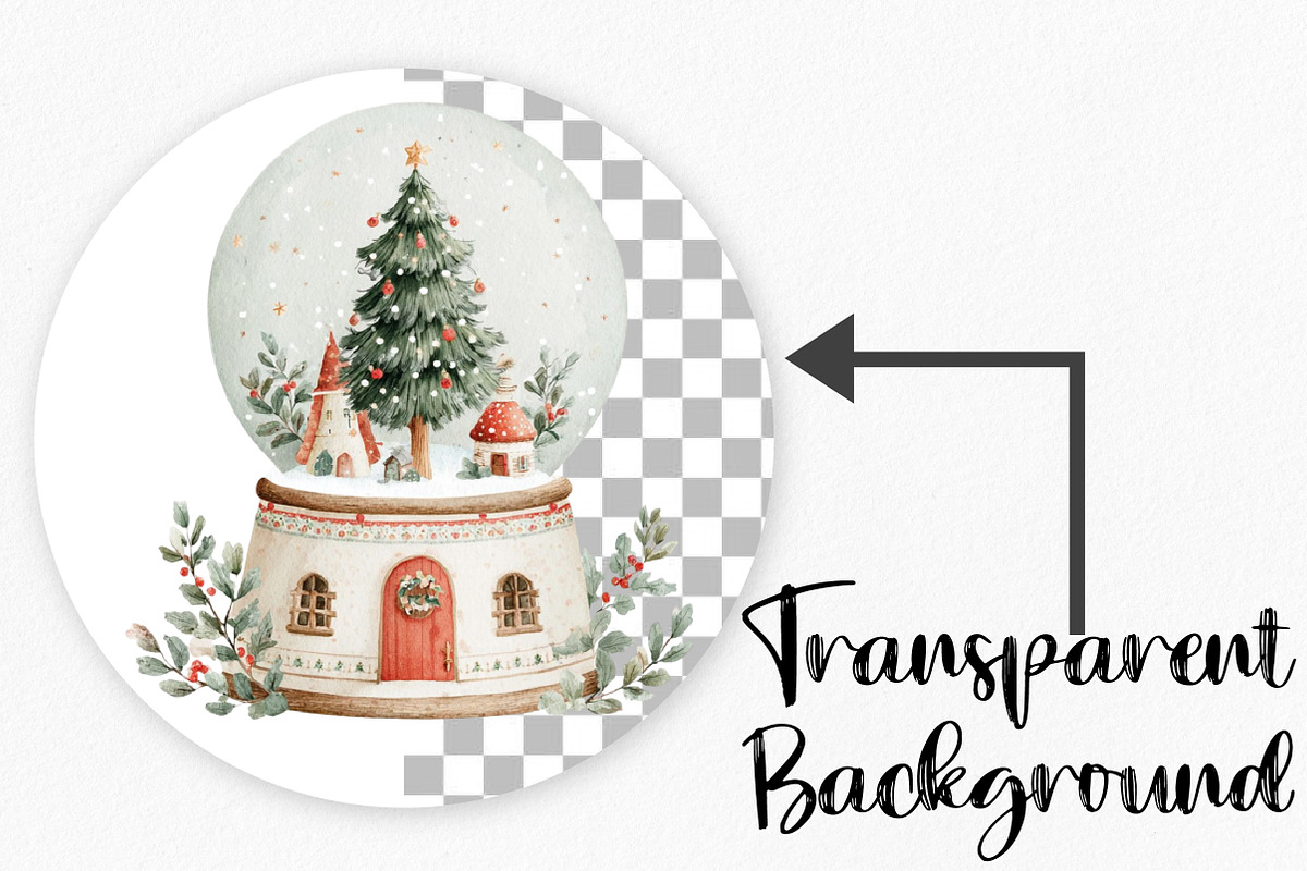 Watercolor Boho Christmas Clipart, an Illustration by Canvas Craft (Photo 4 of 8)