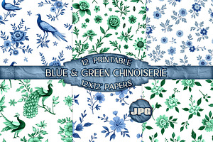 Chinoiserie Scrapbook Paper