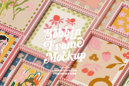 BOBBIN FRAME |  gallery frame mockup, a Household Mockup by Stykke Studio