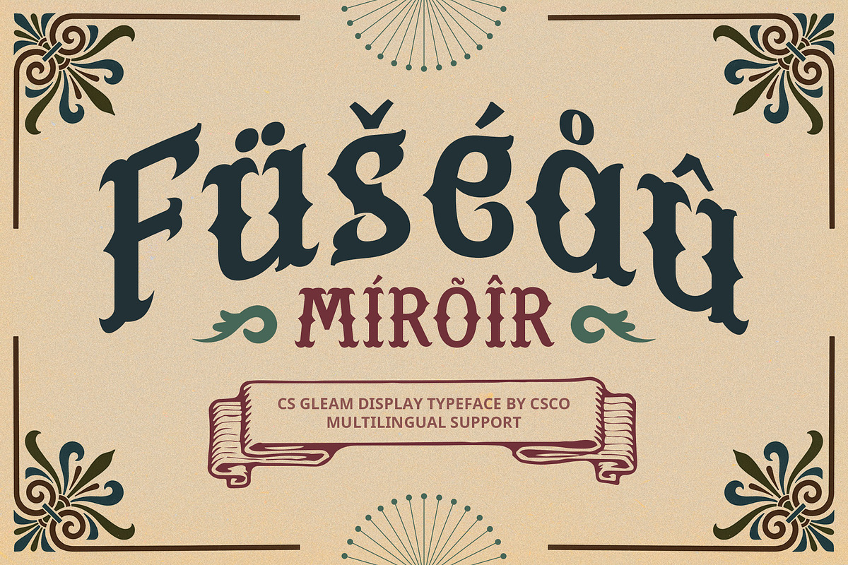 CS Gleam – Tuscan Font, a Serif Font by Craft Supply Co. (Photo 5 of 8)