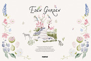 Eden Garden: Watercolor Clipart, an Object Graphic by Purple (Thumbnail 4 of 11)