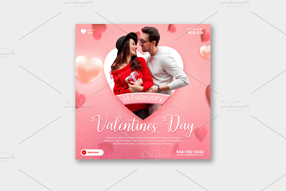 Valentine's Day Instagram Template, a Social Media Template by ExpertDesigner411 (Photo 2 of 3)