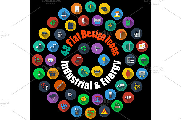 48 Industrial And Energy Icons